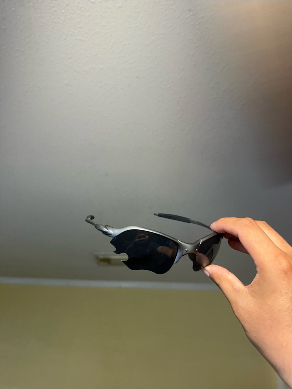 Oakley Black Sport Sunglasses with Metallic Gray Frame Oakley